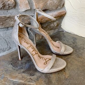 Sam Edelman Silver Sparkle Heels size 6